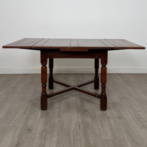ANTIQUE 20TH CENTURY EDWARDIAN DRAW LEAF DINING TABLE IN OAK - ADDITIONAL PHOTO 1