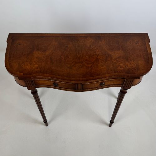 ANTIQUE 20TH CENTURY SIDE TABLE IN MAHOGANY BURR WALNUT - ADDITIONAL PHOTO 9