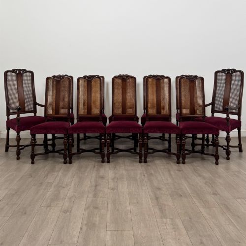 ANTIQUE 20TH CENTURY SET OF 12 MAHOGANY DINING CHAIRS