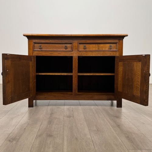 fig 1. Antique 20th Century Tudor Inspired Cupboard In Oak