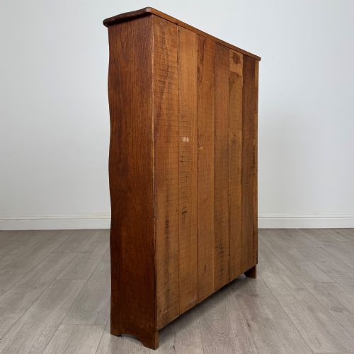 ANTIQUE 20TH CENTURY GOOD QUALITY OPEN BOOKCASE IN OAK - ADDITIONAL PHOTO 3