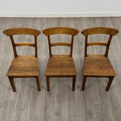 ANTIQUE 19TH CENTURY VICTORIAN SET OF 6 OAK DINING CHAIRS - ADDITIONAL PHOTO 6