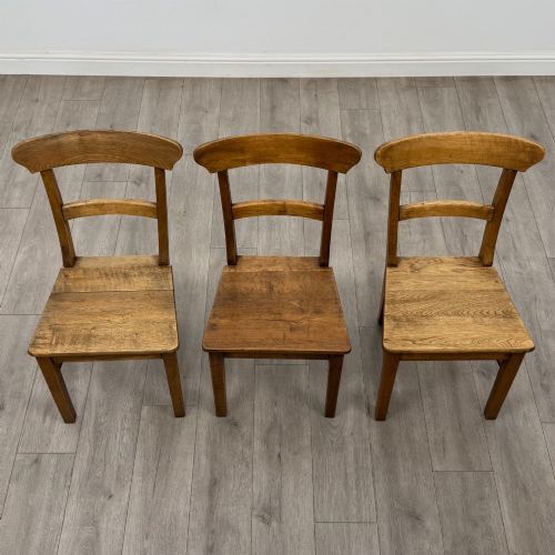 ANTIQUE 19TH CENTURY VICTORIAN SET OF 6 OAK DINING CHAIRS - ADDITIONAL PHOTO 7