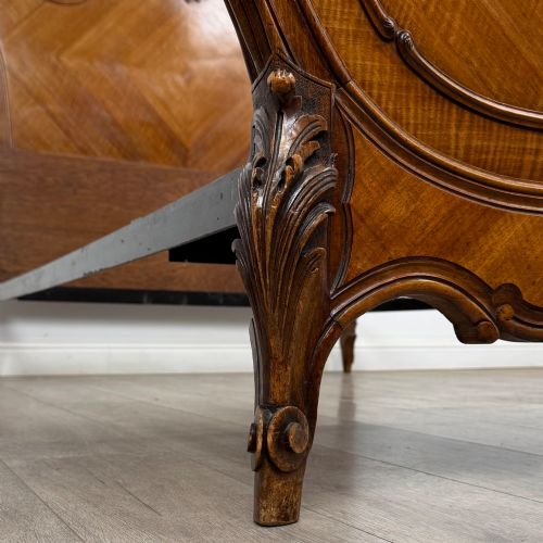 ANTIQUE 19TH CENTURY FRENCH DOUBLE BED IN WALNUT - ADDITIONAL PHOTO 8
