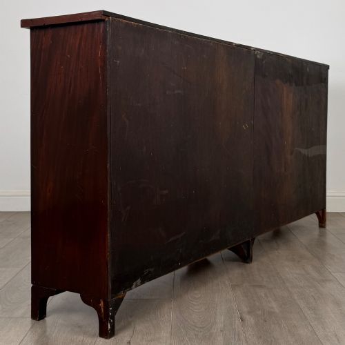 ANTIQUE 20TH CENTURY LARGE OPEN BOOKCASE IN MAHOGANY - ADDITIONAL PHOTO 4