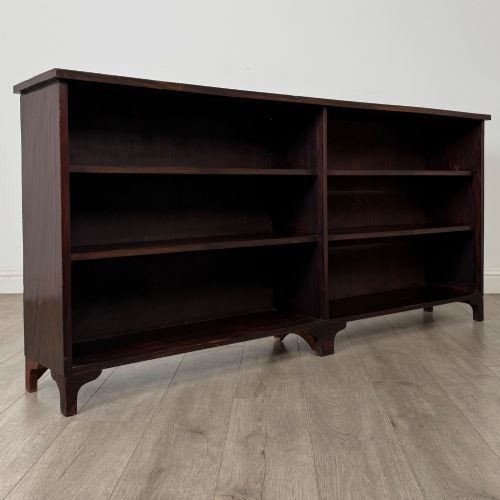 ANTIQUE 20TH CENTURY LARGE OPEN BOOKCASE IN MAHOGANY - ADDITIONAL PHOTO 8