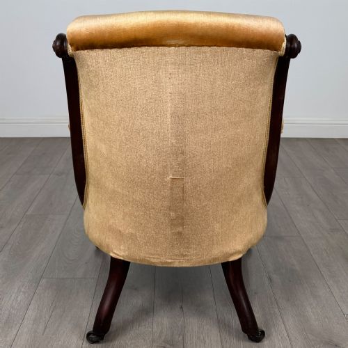 ANTIQUE 19TH CENTURY PAIR OF WILLIAM IV ARMCHAIRS IN MAHOGANY - ADDITIONAL PHOTO 4