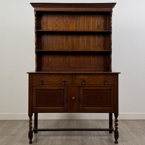 ANTIQUE 20TH CENTURY EDWARDIAN JACOBEAN STYLE DRESSER IN OAK