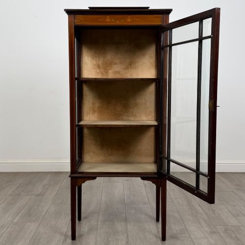 ANTIQUE 20TH CENTURY SMALL EDWARDIAN DISPLAY CABINET - ADDITIONAL PHOTO 1