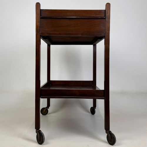 ANTIQUE 19TH CENTURY GEORGIAN STYLE TEA TROLLEY IN MAHOGANY - ADDITIONAL PHOTO 4