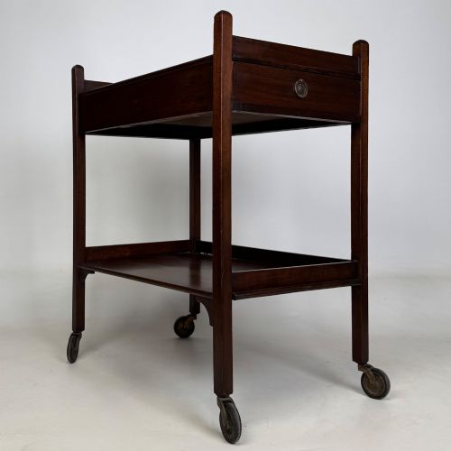 ANTIQUE 19TH CENTURY GEORGIAN STYLE TEA TROLLEY IN MAHOGANY - ADDITIONAL PHOTO 7