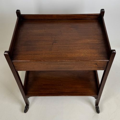 ANTIQUE 19TH CENTURY GEORGIAN STYLE TEA TROLLEY IN MAHOGANY - ADDITIONAL PHOTO 10