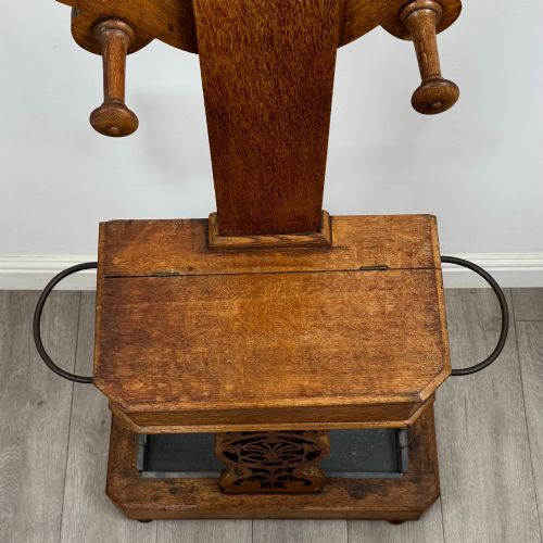 ANTIQUE 19TH CENTURY VICTORIAN HALL STAND IN MAHOGANY - ADDITIONAL PHOTO 8