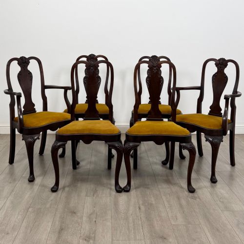 Antique 20th Century Set of 6 Mahogany Dining Chairs