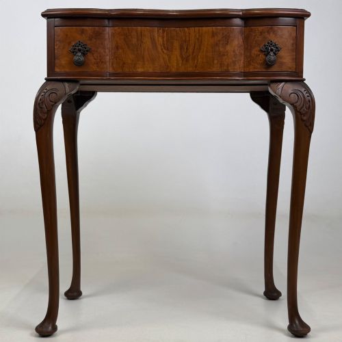 Antique 20th Century Edwardian Side Table in Figured Walnut