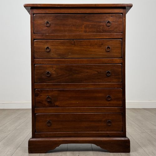 Vintage 20th Century Hardwood Chest of Drawers