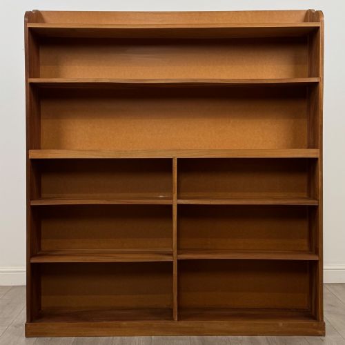 Antique 20th Century Large Open Bookcase in Walnut