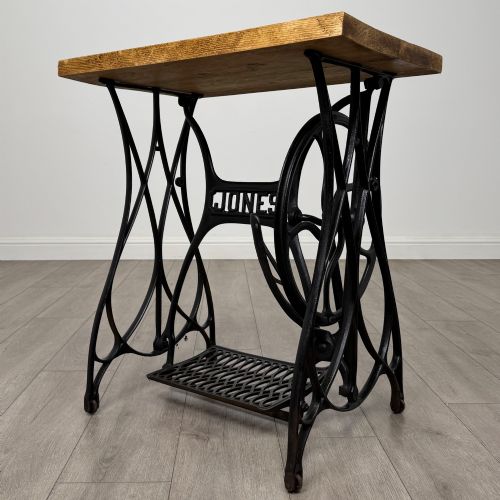 Antique 20th Century Industrial Style Iron Side Table