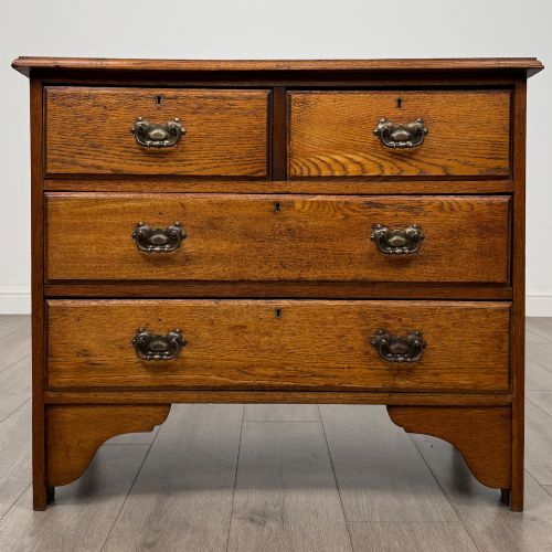 Antique 20th Century Edwardian Chest Of Drawers In Oak