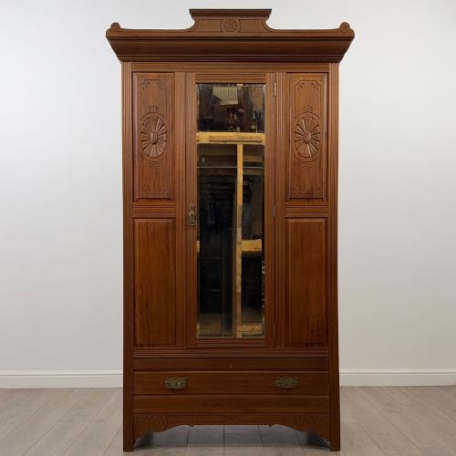 Antique 20th Century Edwardian Wardrobe in Walnut