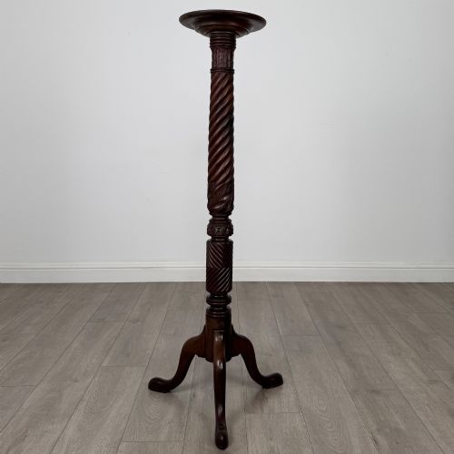 fig 1. Antique 19th Century Pair Of Victorian Torchere Plant Stands