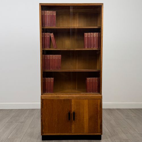 Vintage 20th Century Display Cabinet in Golden Oak