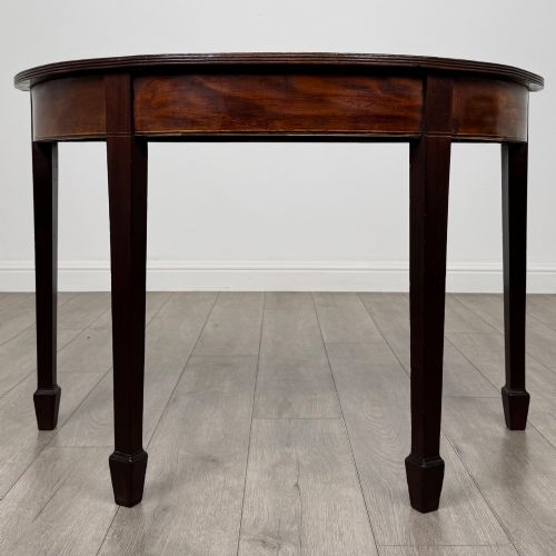 Antique 19th Century Demi Lune Side Table in Mahogany