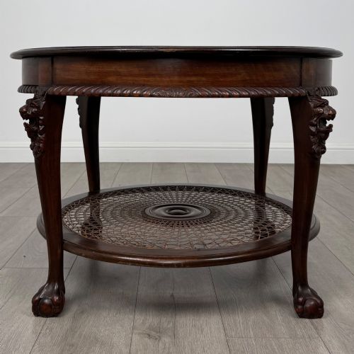 Antique 20th Century Chippendale Style Coffee Table in Mahogany