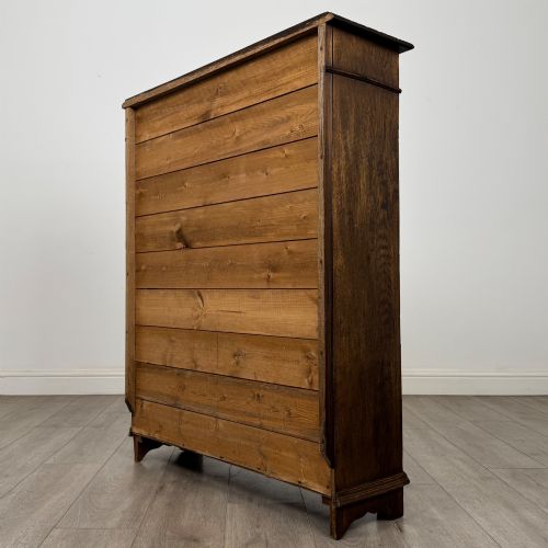 fig 7. Antique 19th Century Fine Quality Carved Oak Display Cabinet