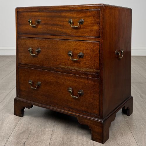 fig 1. Antique 20th Century Small Campaign Style Chest Of Drawers