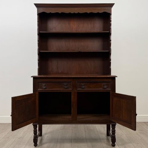fig 1. Antique 20th Century Edwardian Welsh Dresser In Oak
