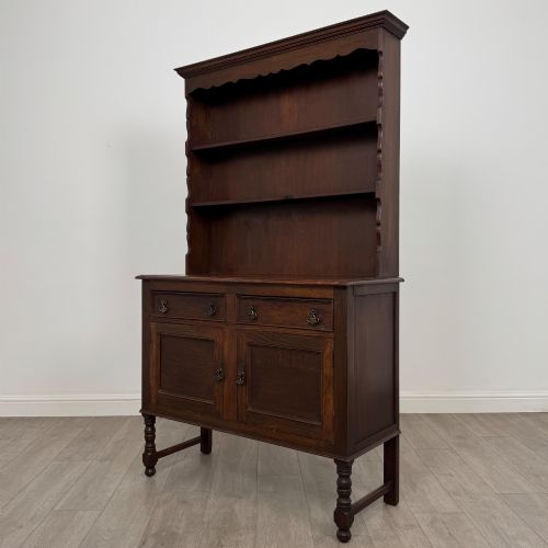 fig 2. Antique 20th Century Edwardian Welsh Dresser In Oak