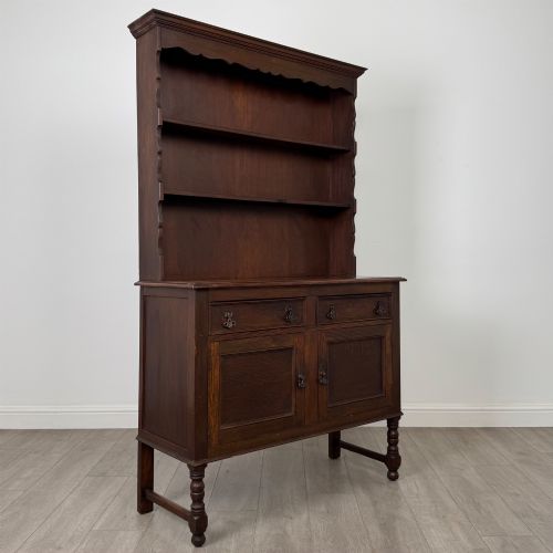 fig 8. Antique 20th Century Edwardian Welsh Dresser In Oak