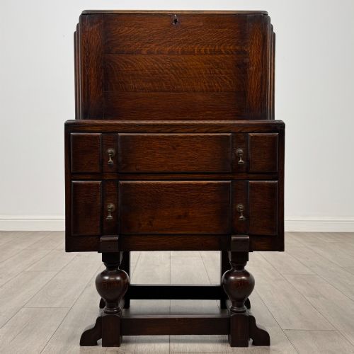 Antique 20th Century Edwardian Bureau in Oak