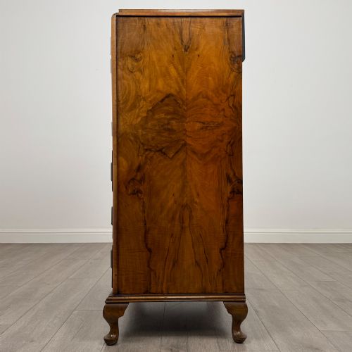 fig 3. Vintage 20th Century Cupboard In Figured Walnut
