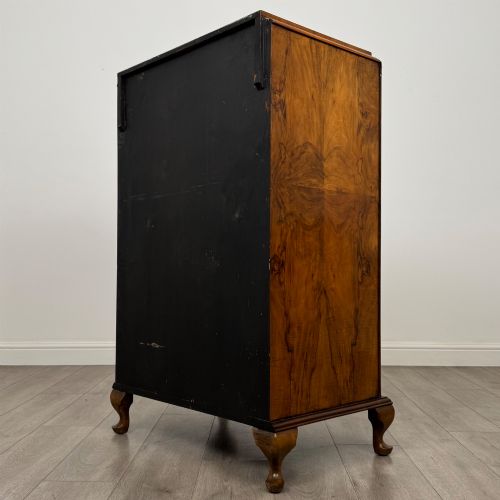 fig 6. Vintage 20th Century Cupboard In Figured Walnut