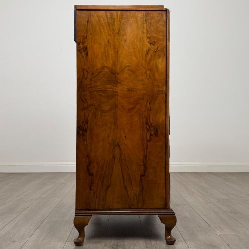 fig 7. Vintage 20th Century Cupboard In Figured Walnut