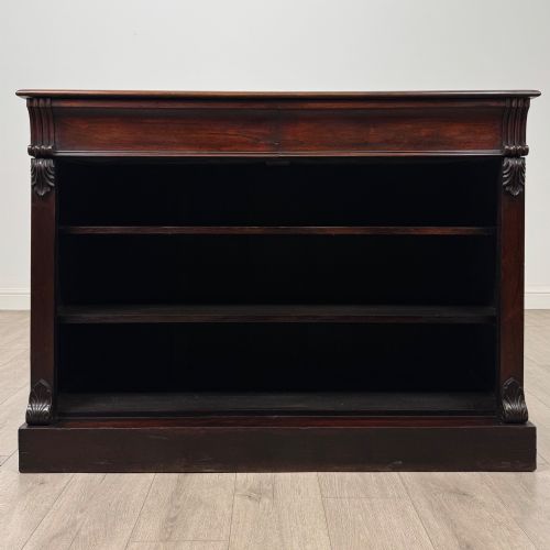 Antique 19th Century Victorian Open Bookcase in Rosewood