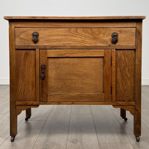 Antique 20th Century Cupboard in Golden Oak