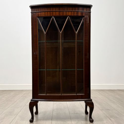 Antique 20th Century Small Display Cabinet in Mahogany