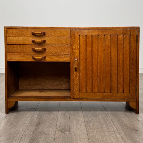 Vintage 20th Century Small Sideboard in Golden Oak