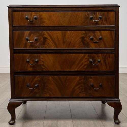 Antique 20th Century Chest Of Drawers In Mahogany