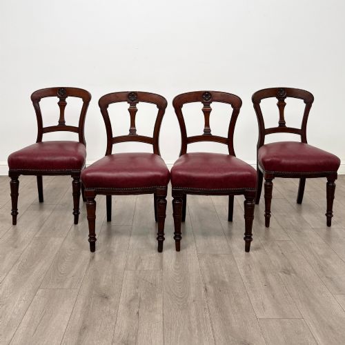 Antique 19th Century Set of 4 Dining Chairs in Mahogany
