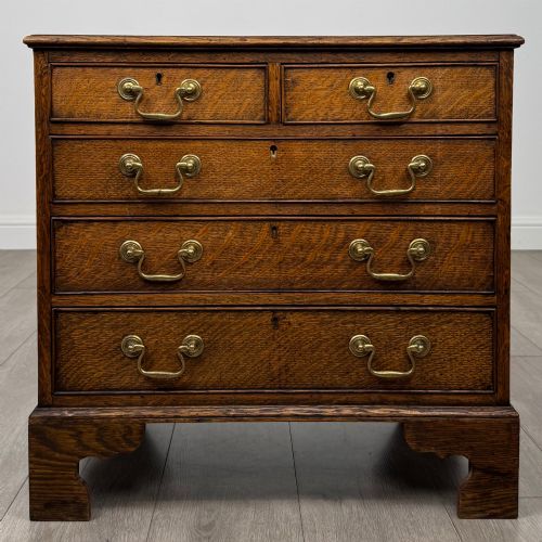 Antique 19th Century Small Chest Of Drawers In Oak