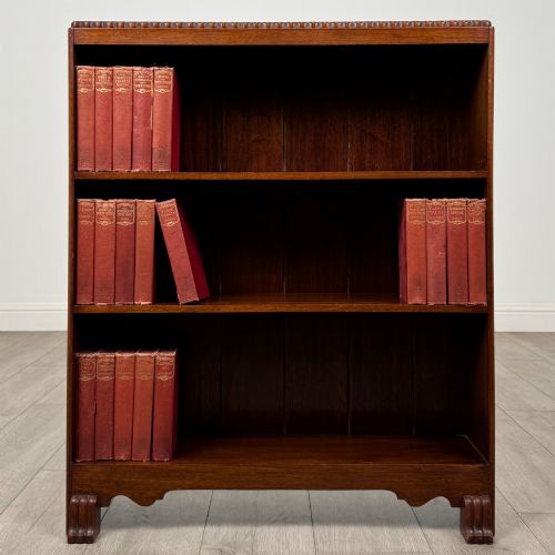 Antique 20th Century Narrow Bookcase in Mahogany