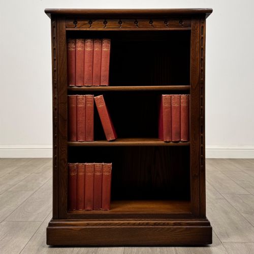 Vintage 20th Century Small Open Bookcase in Oak