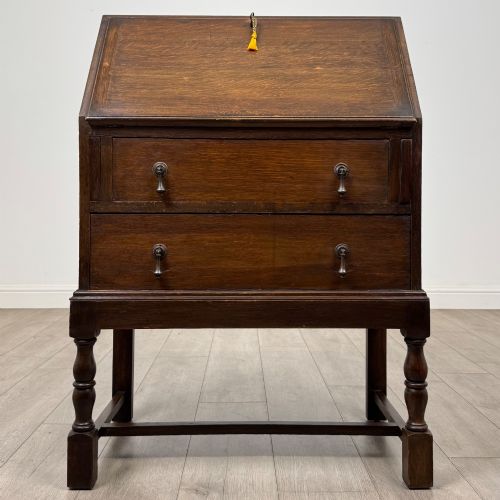 Antique 20th Century Edwardian Bureau in Oak