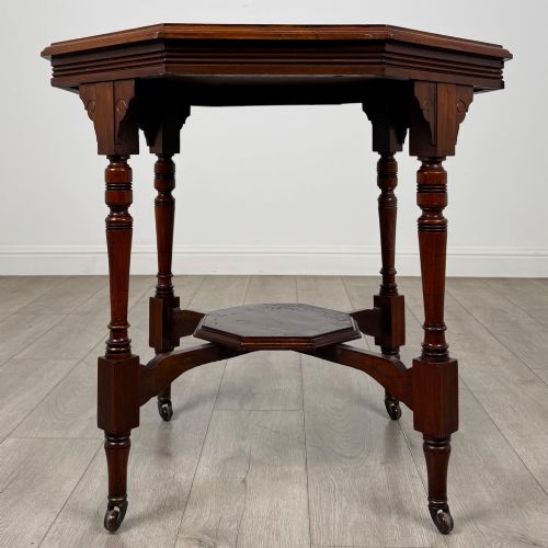 Antique 20th Century Octagonal Side Table in Mahogany