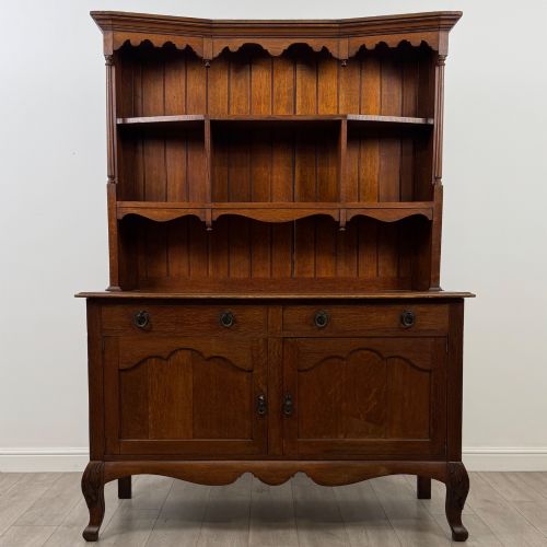 Antique 20th Century Welsh Dresser In Golden Oak