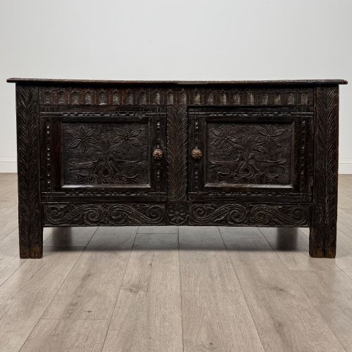 Antique 19th Century Carved Victorian Cupboard in Oak